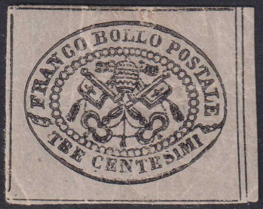 1859 - 1 brown olive grain II table paper of Naples new with original gum (4b) 