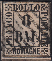 A2_84 - Governo Provvisorio delle Romagne, 8 baj rosa usato con annullo originale (8)