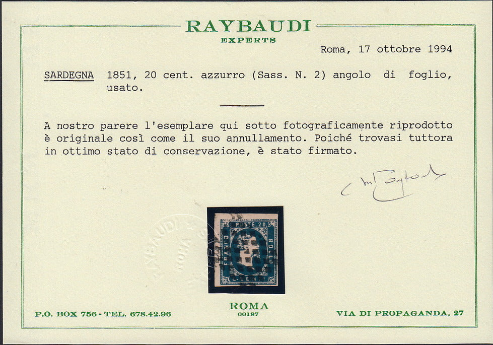 1859 - 1 brown olive grain II table paper of Naples new with original gum (4b) 