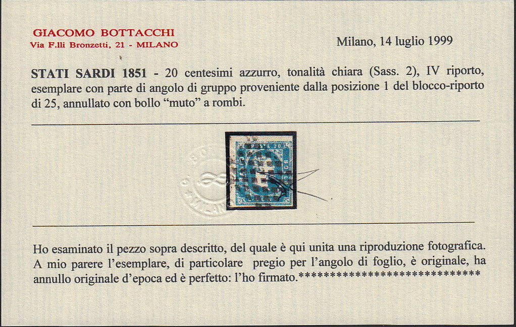 1859 - 1 brown olive grain II table paper of Naples new with original gum (4b) 