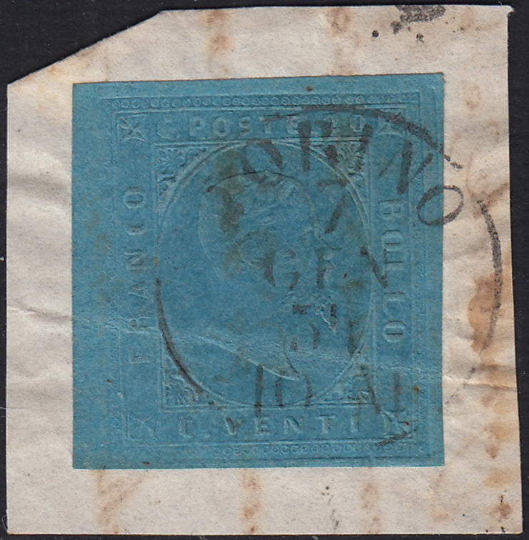 1859 - 1 brown olive grain II table paper of Naples new with original gum (4b) 