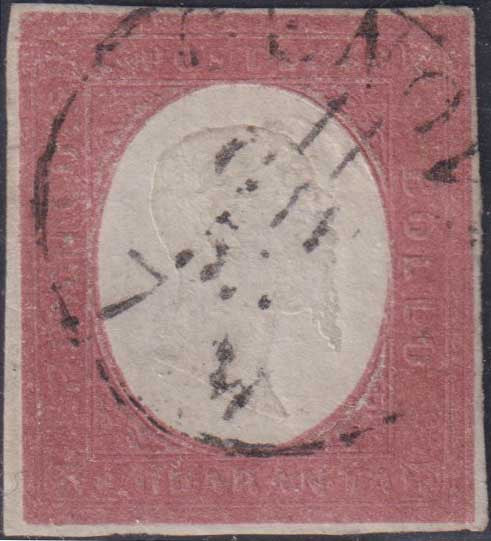 1859 - 1 brown olive grain II table paper of Naples new with original gum (4b) 