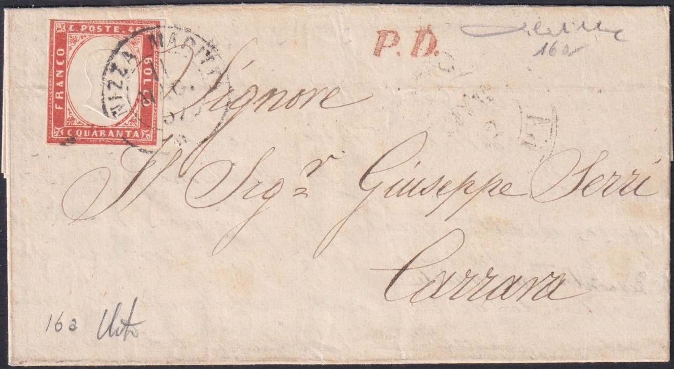 1859 - 1 brown olive grain II table paper of Naples new with original gum (4b) 