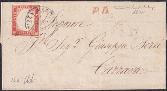 1859 - 1 brown olive grain II table paper of Naples new with original gum (4b) 