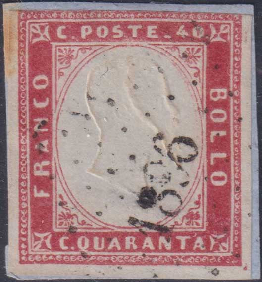 1859 - 1 brown olive grain II table paper of Naples new with original gum (4b) 