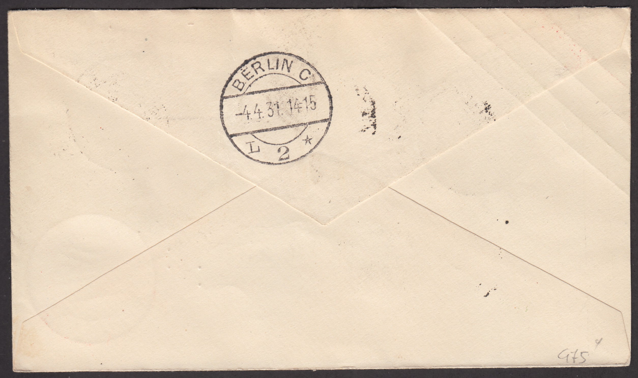 PA196 - 1931 - 1° volo Milano - Berlino 1/4/31 - Sassone n. 235g