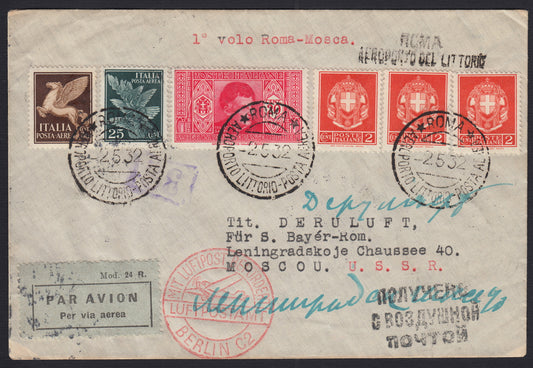 PA554 - 1932 - 1° volo Roma - Mosca 2/5/32 - Sassone n. 289