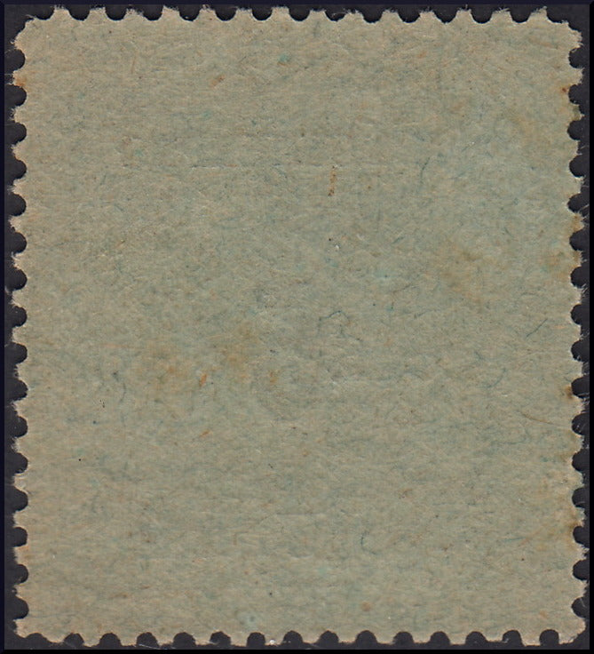 1918 - Town Hall of Udine, 5 cents black on blue-green paper perforated on all four sides, new with gum (1st)