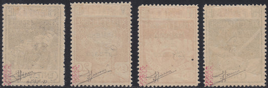 ARBE4 - Legionaries of Fiume overprinted VEGLIA in large characters, complete set of four new stamps with original rubber (1/4).