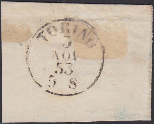 BA21-97 - 1853 - Sardinia II issue c. 20 light blue used with the graphic "Da S. Stefano Balbo" (5, points R3).