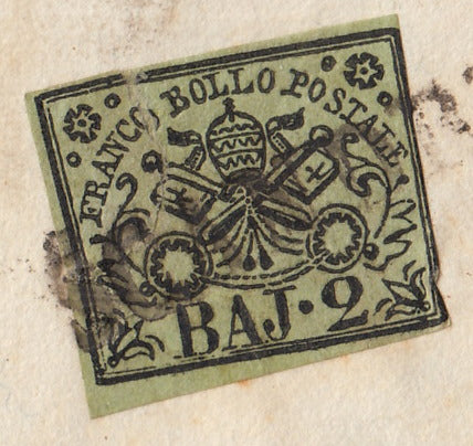 1859 - 1 brown olive grain II table paper of Naples new with original gum (4b) 