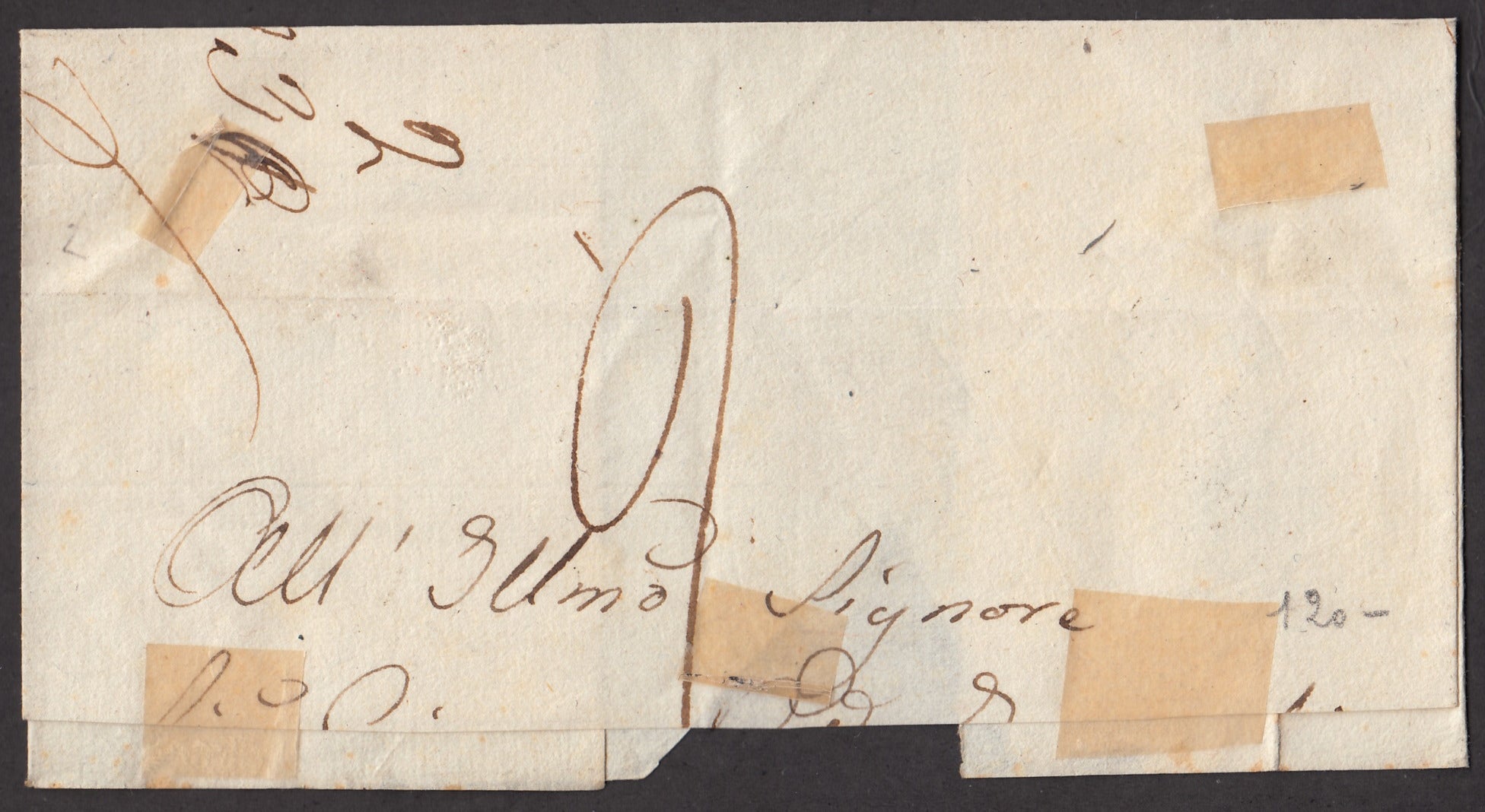 1859 - 1 brown olive grain II table paper of Naples new with original gum (4b) 