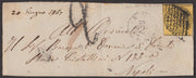 BA23-146 1867 - Frontispiece of letter sent from Rome to Naples 20/6/67 franked with 4 yellow baj (5A).