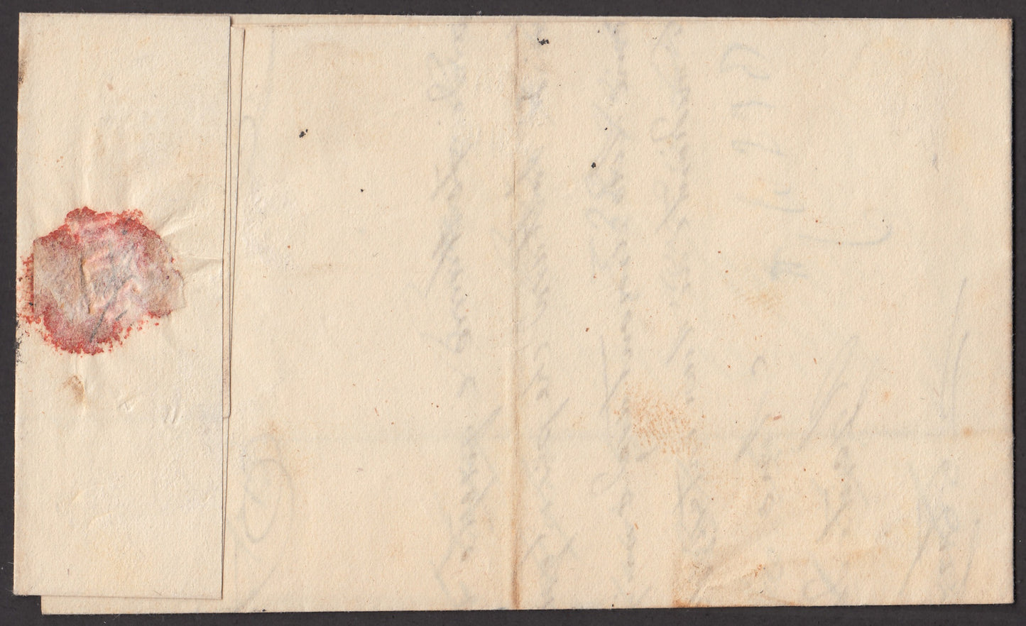 BA23-152 1856 - Letter sent from Forlì to Pesaro 13/8/56 franked with 4 light brown baj (5).