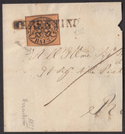 1859 - 1 brown olive grain II table paper of Naples new with original gum (4b) 