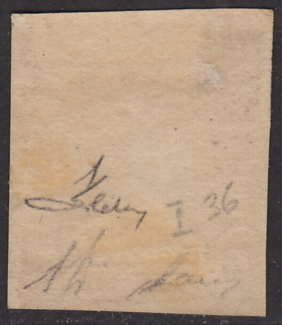 1859 - 1/2 Grana arancio I tavola carta di Palermo nuovo con gomma originale (1)