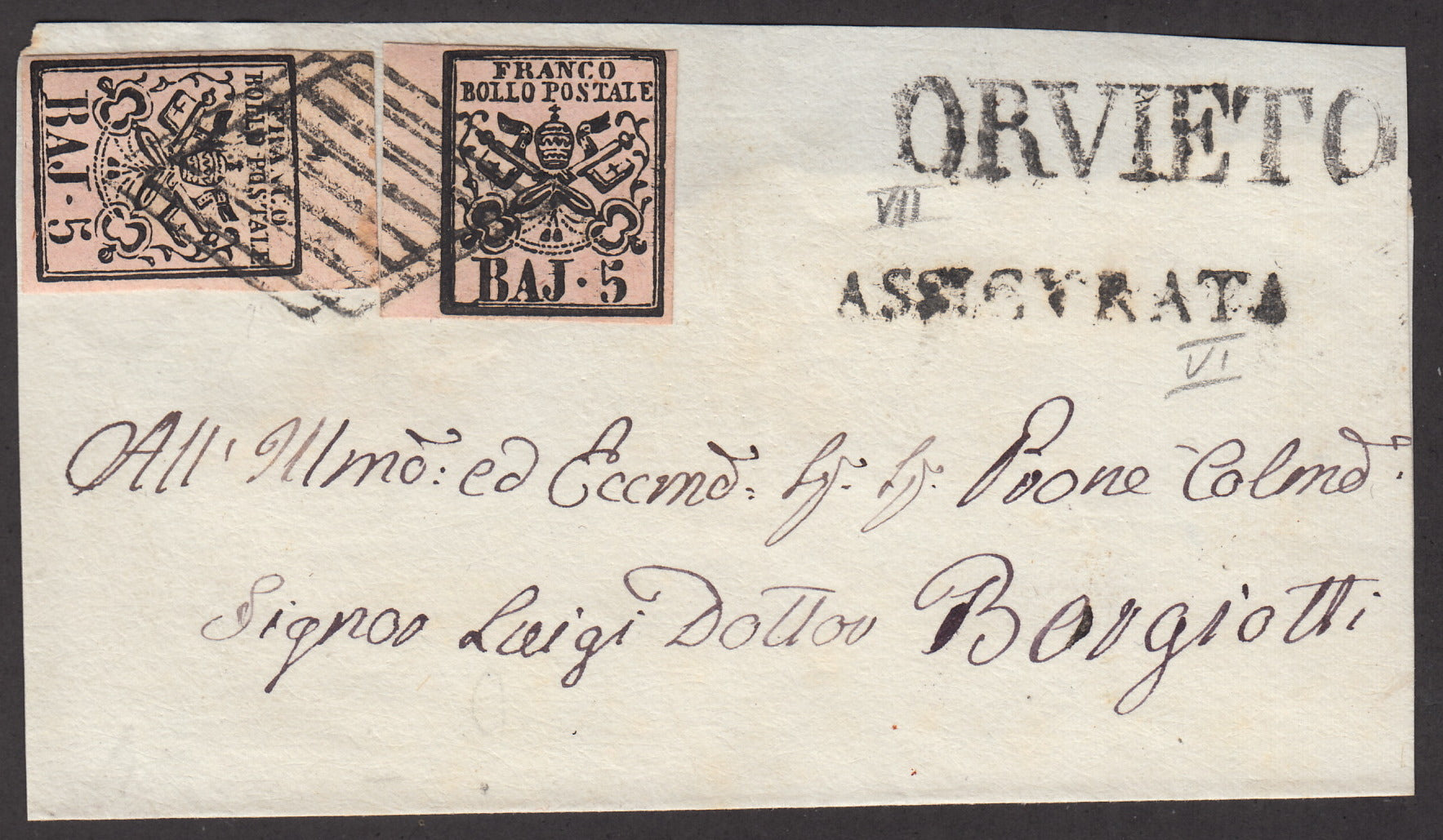 1859 - 1 brown olive grain II table paper of Naples new with original gum (4b) 