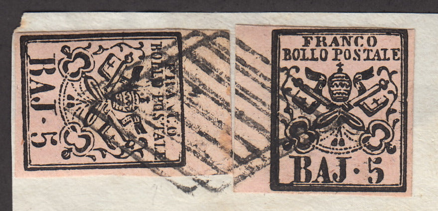 1859 - 1 brown olive grain II table paper of Naples new with original gum (4b) 