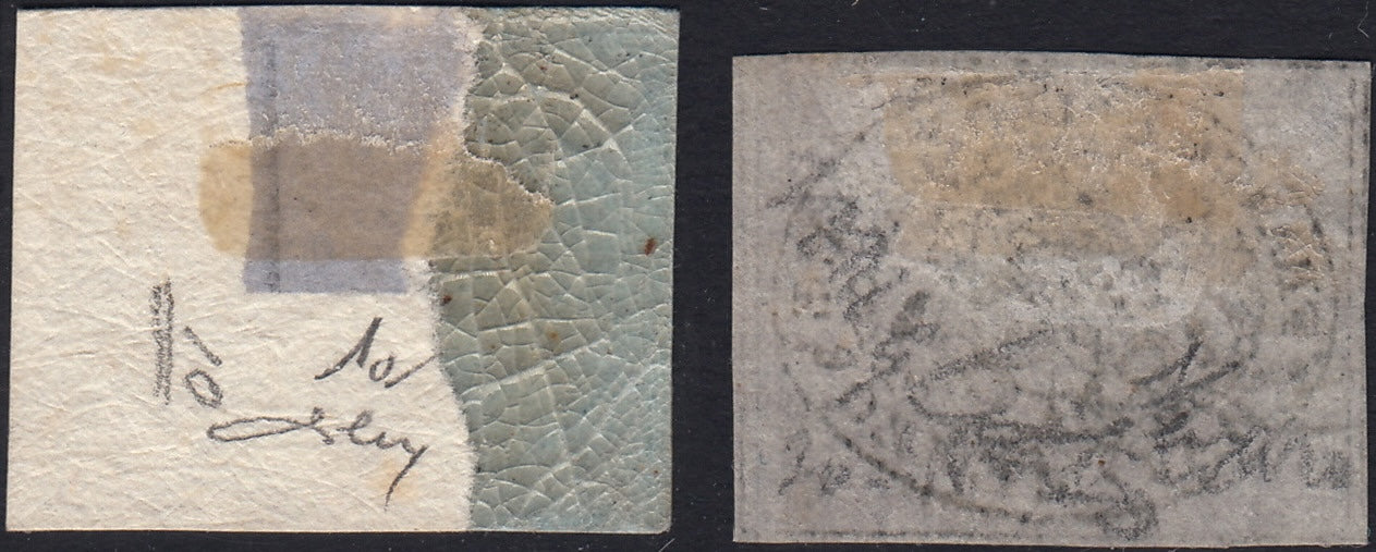 1859 - 1 brown olive grain II table paper of Naples new with original gum (4b) 