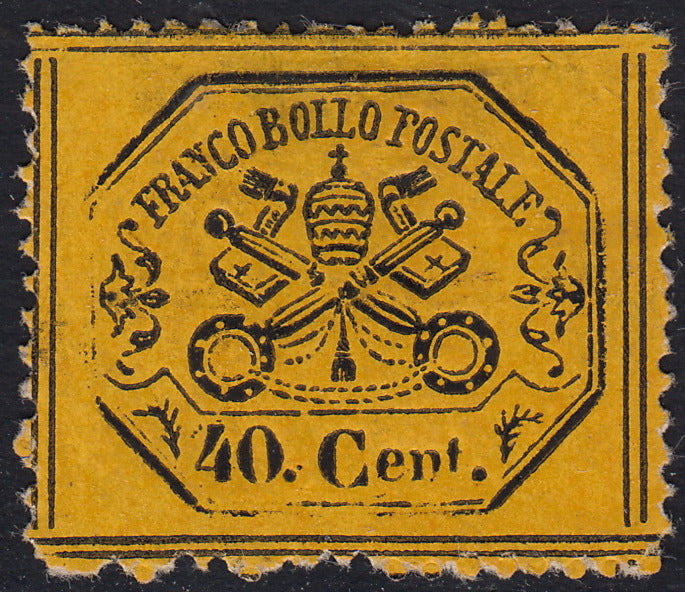 1859 - 1 brown olive grain II table paper of Naples new with original gum (4b) 