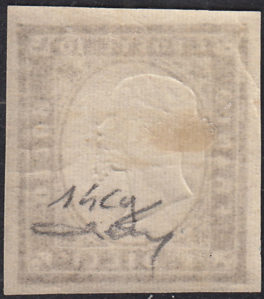 BA25_222 - 1861 - IV emissione c. 10 bruno grigio olivastro I tavola nuovo con gomma (14Cg)