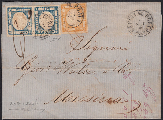 1861 - 1 black grain, copy with triple effigy, new with original rubber (19 AD). Cardillo certificate.