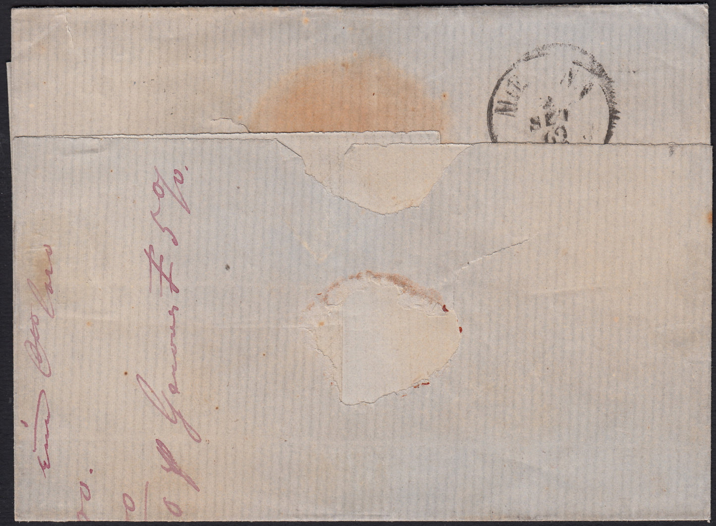 1861 - 1 black grain, copy with triple effigy, new with original rubber (19 AD). Cardillo certificate.