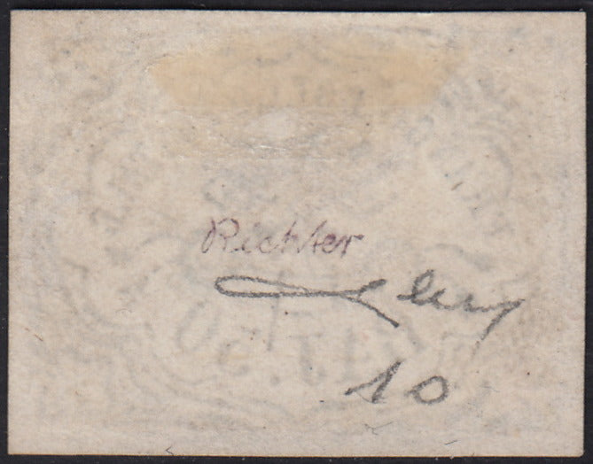 1852 - Papal State I issue 50 used blue baj (10)