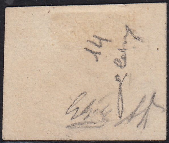 BA25_353 - 1867 - II emissione c. 3 grigio rosa usato con annullo originale, lievi difetti ma francobollo raro (14).