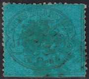 BA25_357 - 1868 - III emissione c. 5 azzurro scuro su carta lucida usato, raro colore (25d).
