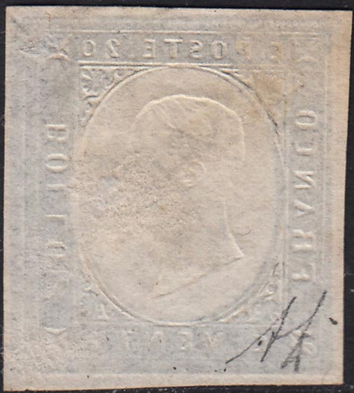 BA25_365_2 - 1854 - III emissione c. 20 azzurro usato (8)