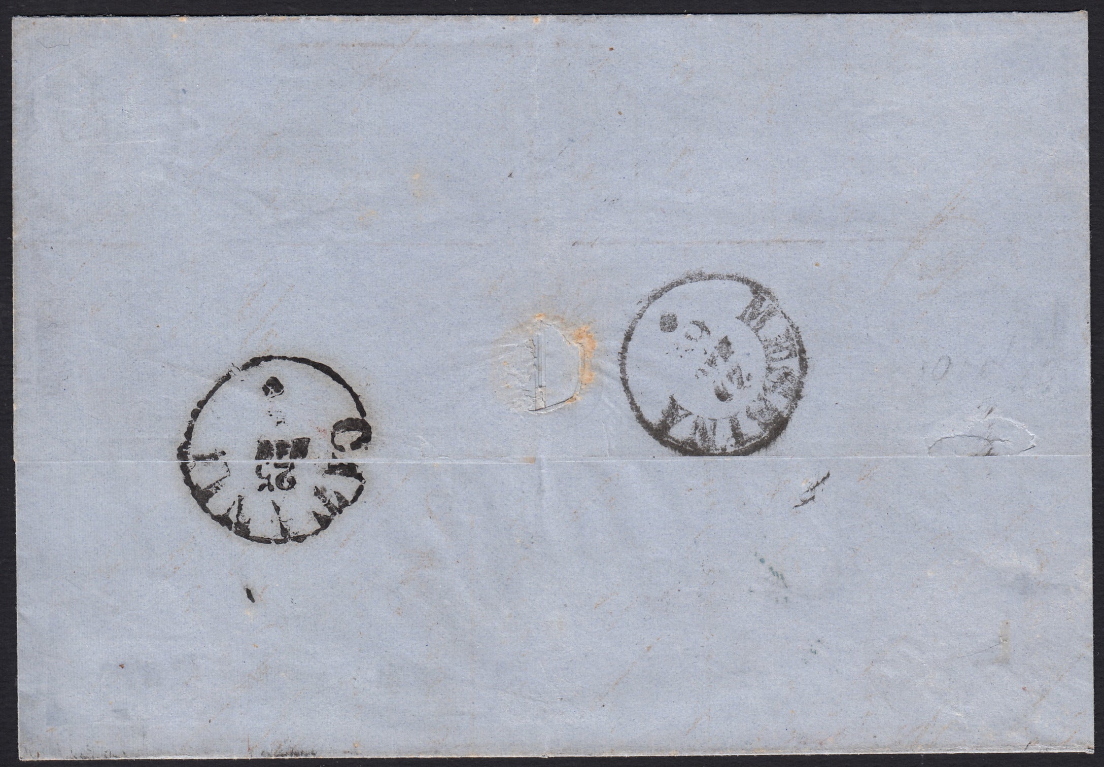 1861 - 1 black grain, copy with triple effigy, new with original rubber (19 AD). Cardillo certificate.