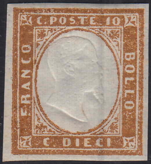 IV issue c. 10 dark chocolate brown I table pair used (14Ce)