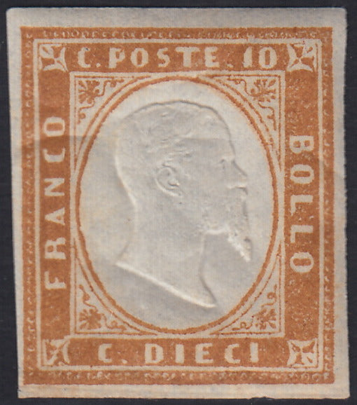 IV issue c. 10 dark chocolate brown I table pair used (14Ce)