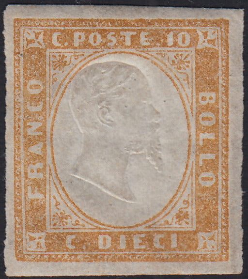 IV issue c. 10 dark chocolate brown I table pair used (14Ce)
