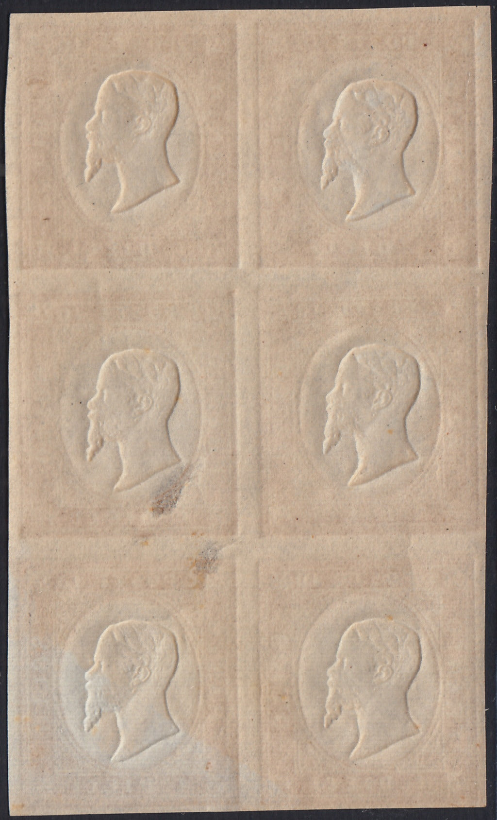 IV issue c. 10 dark chocolate brown I table pair used (14Ce)