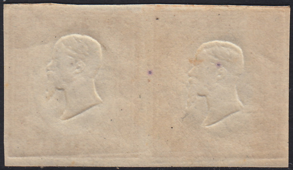 IV issue c. 10 dark chocolate brown I table pair used (14Ce)