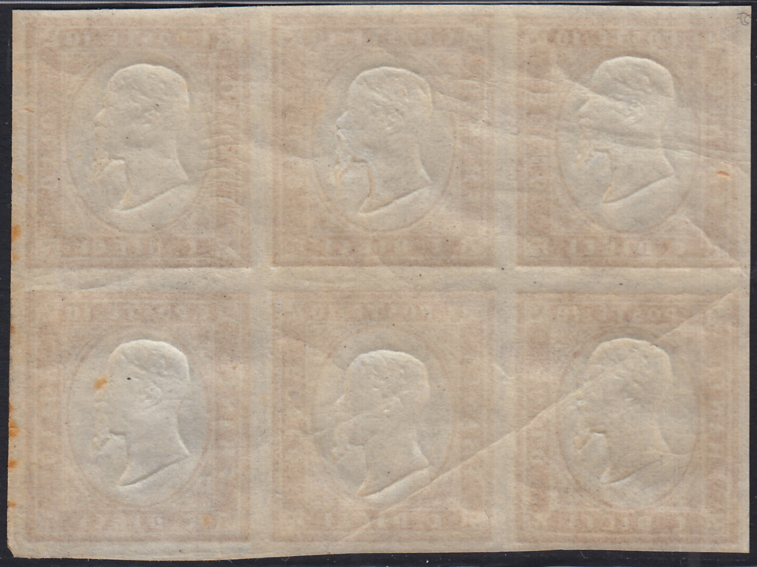 IV issue c. 10 dark chocolate brown I table pair used (14Ce)