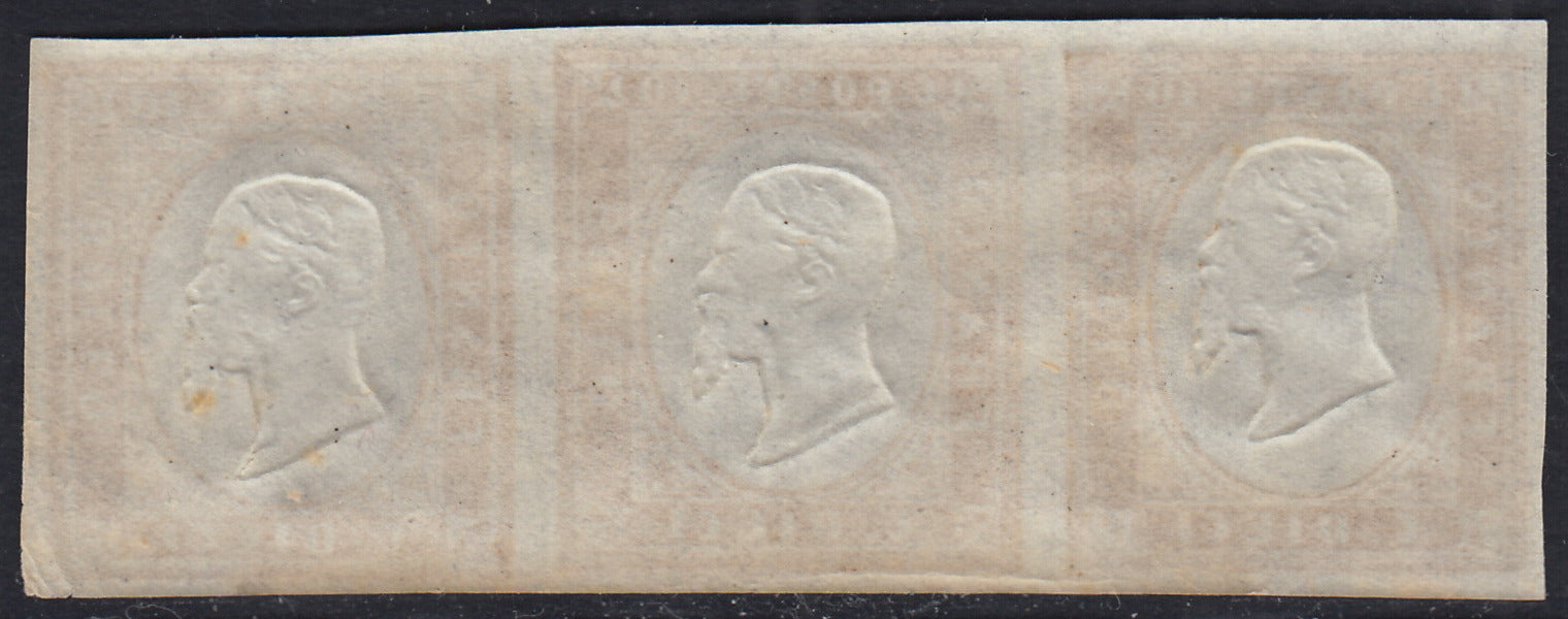 IV issue c. 10 dark chocolate brown I table pair used (14Ce)