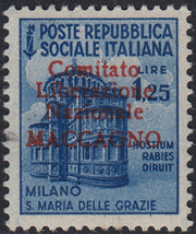 BA26_101 - 1945 - Maccagno, L. 1,25 azzurro con soprastampa carminio "Comitato Liberazione Nazionale MACCAGNO" nuovo con gomma integra (6)