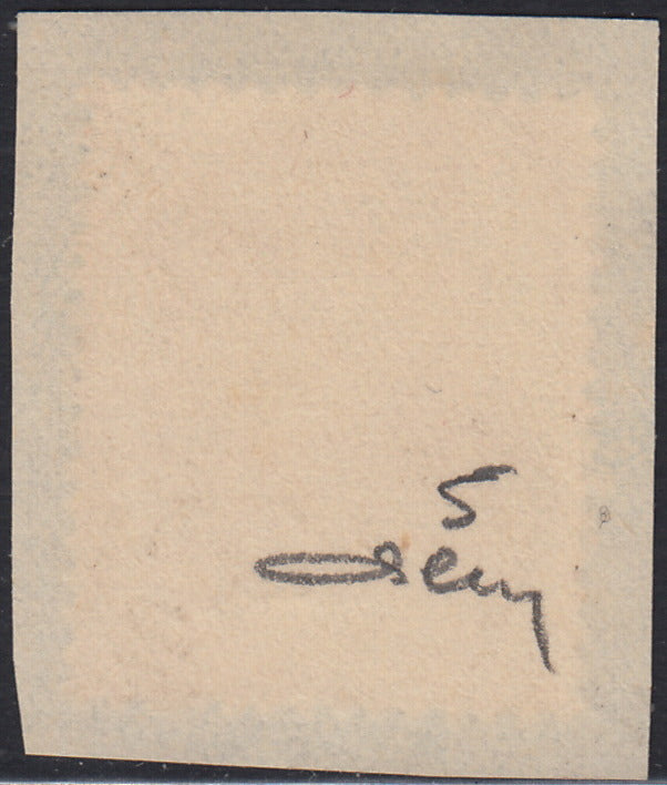 BA26_102 - 1945 - Maccagno, L. 1 violetto con soprastampa carminio "Comitato Liberazione NazioUale MACCAGNO" usato su frammento (5b)