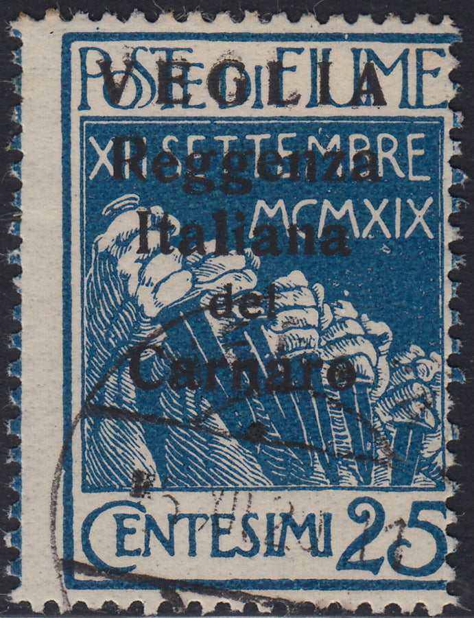 ARBE4 - Legionaries of Fiume overprinted VEGLIA in large characters, complete set of four new stamps with original rubber (1/4).
