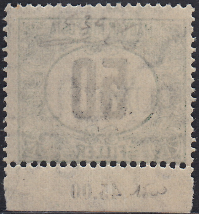 BO23-24 - 1918 - Hungarian tax postmarks 50 black and green filler watermark C with machine-made FIUME overprint used (C3).