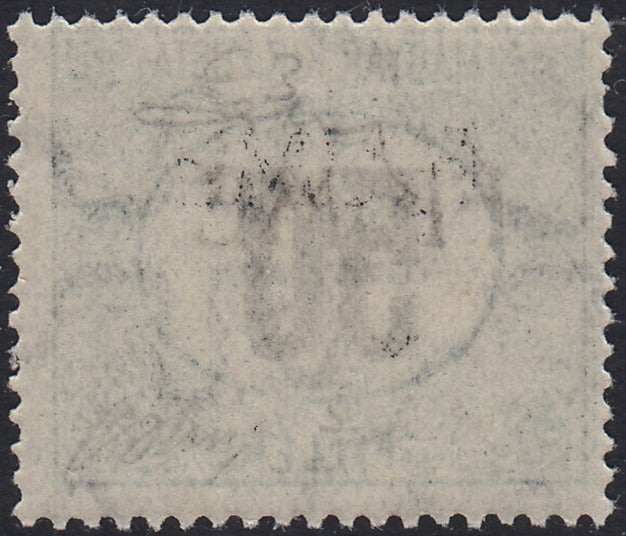 BO23-24 - 1918 - Matasellos fiscales húngaros 50 filigrana de relleno negro y verde C con sobreimpresión FIUME hecha a máquina utilizada (C3).