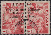 BA26_123 - 1941 - Posta Aerea di Grecia, esemplari in coppia 1 dracma + 1 rosso con soprastampa a macchina e C diversa usato (2hb)