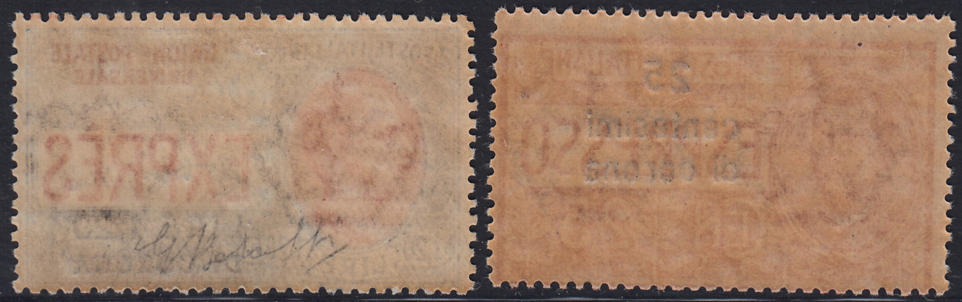 REP34 - 1948 - Winged wheel filigree, Santa Caterina complete set of PO + PA new intact rubber (574/77 + A146/7)