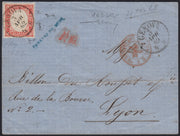 1860 - 1/2 dark blue tornese called "Croce di Savoia" used in the IL PAESE newspaper of 1/1/1861 (16b)