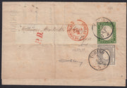 BA26_157 - 1863 - Circolare a stampa spedita da Torino per Lione 3/6/63, affrancata con c. 1 grigio nero + c.5 verde giallastro (19 + 13Da)