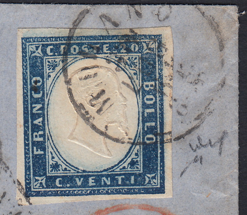 Lot 215 - Duchy of Parma, first issue c. 40 light blue used (5)