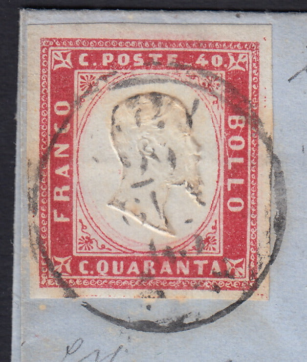 Lot 215 - Duchy of Parma, first issue c. 40 light blue used (5)